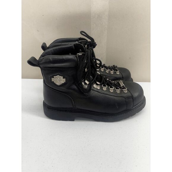Harlely Davidson Men's Motorcycle Boots Black Size 8.5D Steel Toe F2413-05 - Picture 5 of 10